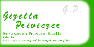 gizella priviczer business card